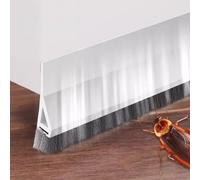 ZYXQQJ Junta De Puerta Con Cepillo 100cm Burlete Bajo Puerta Autoadhesivo, Blanco/negro, Cinta De Sellado Para Puertas, Tira De Sellado Inferior(White,3Pcs)