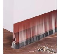 ZYXQQJ Junta De Puerta Con Cepillo 100cm Burlete Bajo Puerta Autoadhesivo, Blanco/negro, Cinta De Sellado Para Puertas, Tira De Sellado Inferior(Brown,3Pcs)