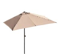 ZYXQQJ Media Sombrilla para Balcón 200x100 Cm 250X130 Cm Sombrilla Semi Rectangular Sombrilla De Jardín para Exterior, 5 Varillas(Khaki,200x100cm)