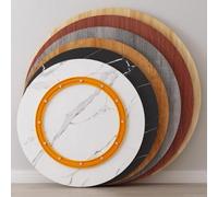 ZYXQQJ Plato Giratorio De Madera 45/50/55/60/65/70/75/80 Cm Lazy Susan Giratorio De 360° Bandeja Giratoria Redonda Para Mesas De Comedor(Teak color,85cm/33in)