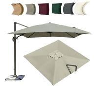ZYXQQJ Rectangular Toldo De Parasol De Recambio 3x4m 3x3m Sombrilla Cuadrada En Voladizo, Lona De Repuesto para Sombrilla De Mesa(Top Color,4x3m/13x9.8ft)