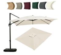 ZYXQQJ Rectangular Toldo De Parasol De Recambio 3x4m 3x3m Sombrilla Cuadrada En Voladizo, Lona De Repuesto para Sombrilla De Mesa(Beige,3x3m/9.8x9.8ft)
