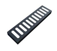 ZYXQQJ Rejilla De Drenaje De Hierro Fundido 10x50 20x50 30x50 40x60 50x50 60x60 Cm Cubierta De Drenaje Exterior Rejilla De Alcantarillado Rectangular Negra(10x50x2cm/3.9x20x0.8in)