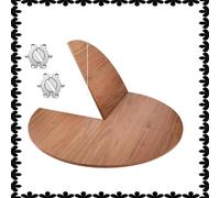 ZYXQQJ Solo Mesa Plegable Redonda De Madera 120 A 240 Cm De Diámetro Tablero De Mesa Portátil para Transformar Escritorio Reemplazo De Mesas(Yellow Teak,200cm/79in)