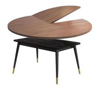 ZYXQQJ Solo Tablero De Mesa Redonda Impermeable Tablero De Mesa Plegable Grande Diámetro De 120 Cm A 240 Cm Superficie De Mesa Reemplazo(Yellow Teak,220cm/86in)