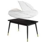 ZYXQQJ Solo Tablero De Mesa Redonda Impermeable Tablero De Mesa Plegable Grande Diámetro De 120 Cm A 240 Cm Superficie De Mesa Reemplazo(White Marble,240cm/94in)