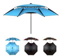 ZYXQQJ Sombrilla De Pesca Grande Sombrilla De Playa Antiviento Protección Solar Parasol De Pesca Portátil con Ancla De Arena 220cm 240cm(Blue,2.4m)