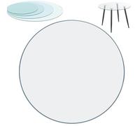 ZYXQQJ Superficie De Mesa Redonda Trasnparente Tablero De Mesa De Cristal Templado 50 60 70 80 90 100cm Tapas De Mesa De Vidrio De Bricolaje(430mm(16.9in))