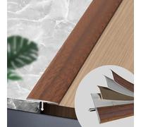 ZYXQQJ Tapajuntas Suelo Moldura En T Tira De Transición De Piso Perfil De Transición De AluminioAutoadhesiva, 2 Cm 3.3 Cm De Ancho(Light Walnut,W3.3cm/1.3in)