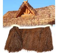 ZYXQQJ Tejas De Paja Artificial Rollo De Paja De Palma De Plástico Azulejo De Paja Para Barra Palapa Hut Tiki Bar Impermeable Resistente Al Fuego(Mixed,5m/16.4ft)