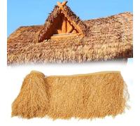 ZYXQQJ Tejas De Paja Artificial Rollo De Paja De Palma De Plástico Azulejo De Paja Para Barra Palapa Hut Tiki Bar Impermeable Resistente Al Fuego(Straw yellow,4m/13.1ft)