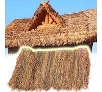 ZYXQQJ Tejas De Paja Artificial Rollo De Paja De Palma De Plástico Azulejo De Paja Para Barra Palapa Hut Tiki Bar Impermeable Resistente Al Fuego(Brown,5m/16.4ft)