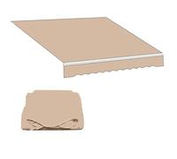 ZYXQQJ Toldo Retráctil De Repuesto para Patio Lona De Repuesto para Toldo Cubierta De Protección Solar Toldo De Poliéster Impermeable(Khaki,5.9x5ft/180x150cm)