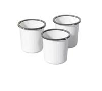 ZYYANSHOP Cubo de Basura Bote de Basura, Material plástico, Forma Redonda, sin Tapa, con Anillo presión, Papelera for el hogar, Cocina, Oficina y Hotel, Tres Paquetes(Blanco)