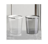 ZYYANSHOP Cubo de Basura Papelera, sin Tapa, con aro de compresión plástico Transparente Gris y Blanco for el hogar, la Cocina, Oficina, Paquete Grande/pequeño Dos(Grande)