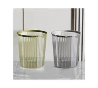 ZYYANSHOP Cubo de Basura Papelera, sin Tapa, con aro de compresión plástico Transparente Gris y Verde for el hogar, Cocina, Oficina, Grande/pequeña, Dos Paquetes(Grande)