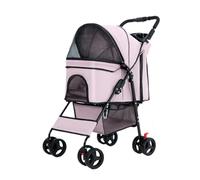 ZYYANSHOP Gatos Caja de Arena Carro for Mascotas, Carro for Perros y Gatos, Plegable for, con Bandeja fácil de Instalar(Pink)