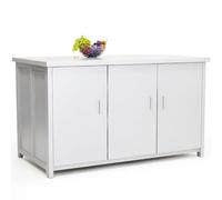 ZYYANSHOP Isla de Cocina Gabinete de Almacenamiento Independiente Madera 3 Puertas con Isla Cocina Superior Piedra for el hogar