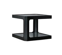 ZYYANSHOP Sofá Mesa Auxiliar Mesa Auxiliar de Madera Maciza, Mesa pequeña, Adecuada for Sala Estar, Dormitorio, Tienda té con Leche, cafetería, Redonda(Negro)