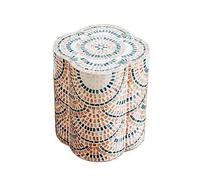 ZYYANSHOP Sofá Mesa Auxiliar Mesa Auxiliar en Forma de Flor, taburetes Decorativos, Mesa, Centro for Sala Estar, Dormitorio, Moderna for sofá Cama, Soporte for Plantas, con Parche Concha Hecho a Mano