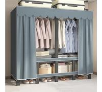 ZYYLIVR Armario Plegable Armario De Tela,Armario Grande Abierto,Percha Portátil con Cubierta De Tela,Armario De Almacenamiento con Área para Colgar,Carga Máxima De 1200 Libras(90cm/35in)