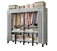 ZYYLIVR Armario Plegable De Alta Resistencia,Estante De Almacenamiento De Ropa con Cremallera,Ropero Portátil para Colgar Ropa,Perchero Grande Abierto,Carga Máxima De 1200 Libras(170x240cm)