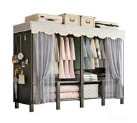 ZYYLIVR Armario Portátil Resistente,Perchero Plegable con Cubierta,Organizador De Ropa Independiente para Dormitorio,Grande Guardarropa Plegable De Tela para Ropa para Dormitorio,Vestidor(170x75cm)