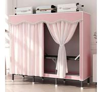 ZYYLIVR Armarios De Tela para Ropa,Genérico Ropero Barra De Metal para Dormitorio,Grande Organizador De Almacenamiento De Ropa De Tela,Capa De Estante,Perchero para Ropa para Entrada(160cm/63in)