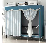 ZYYLIVR Armarios De Tela para Ropa,Ropero Plegable con Cubierta De Tela Y Estantes,Organizador De Ropa Independiente,Grande Perchero Portátil,Guardarropa para Almacenamiento De Vestidor(160cm/63in)