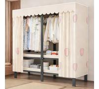 ZYYLIVR Armarios Plegable De Tela,Ropero Portátil Sin Instalación,Perchero Organizador De Ropa con Estructura Metálica,Guardarropa Tela Plegable para Dormitorio Sala,Grande Armarios(242cm/95.3in)
