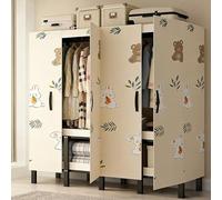 ZYYLIVR Armarios Plegable Grande,Perchero con Riel para Colgar,Armario Portátil De Ropa De Tela,Estantes Organizador De Almacenamiento De Ropa De Tela,Guardarropa Ropero Resistente(190cm/74.8in)