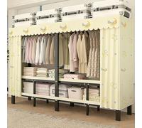 ZYYLIVR Grande Armarios Plegable,Perchero Portátil Resistente con Capacidad De Carga con Funda para Armarios De Dormitorio,Guardarropa Organizador De Ropa Independiente De Metal(180cm/70.9in)