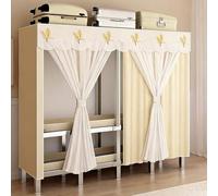 ZYYLIVR Guardarropa Plegable De Tela Portátil,Ropero De Tela para Ropa con Cubierta,Armario Organizador con Funda,Estructura Metálica con Varillas,Closet con Barras De Colgar Vestidor(210cm/83)