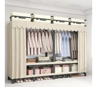 ZYYLIVR Perchero Cubierto Resistente,Armario Plegable Portátil De Metal,Perchero Cubierto Plegable,Ropero De Tela con Cremallera,Sistema De Almacenamiento De Ropa para Colgar Prendas(90cm/35in)