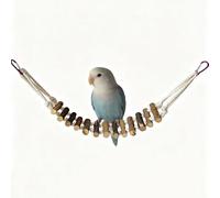 ZYYRSS Escalera de cuerda para pájaros, juguete de madera natural, columpio colgante para mascotas, jaula de puente para pájaros y loros pequeños y medianos, periquitos, cacatúas, loros amazónicos