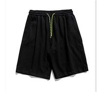 ZYYZDM Black Shorts, Men's Sports Five-Point Pants, Loose Sweatpants, Summer Thin Casual Pants
