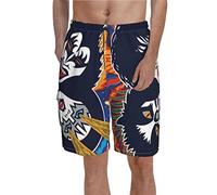 ZYYZDM Board Shorts Kiss Music Comfortable Beach Short Pants Men's Large Size Swimming Trunks Birthday Present