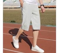 ZYYZDM Breathable Men's Quick Drying Loose Straight Leg Pants Summer Thin Ice Silk Elastic Waist Casual Shorts