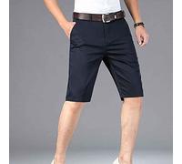 ZYYZDM Casual Men's 2025 Summer New Straight Stretch Business Fashion Thin Shorts