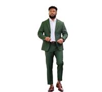 ZYYZDM EN8 Men Suits Chic Blazer Single Breasted Peaked Lapel Slim Fit Full Set Formal 2 Pieces Jacket Pants