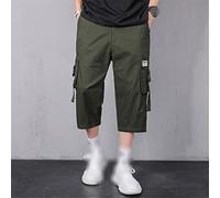 ZYYZDM Green Men's Summer Thin Loose Casual Sportswear Shorts with Pockets