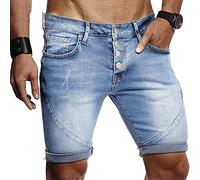 ZYYZDM Men's Denim Shorts Sexy Leisure Jean Half Pants Blue Pacthwork Buttons Pocket Summer New Casual Demin Short Jeans Male Clothing