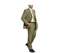 ZYYZDM Men's Notch Lapel 2-Piece Suit Set Tuxedo Jacket & Pants Formal Dinner Events Groom Attire