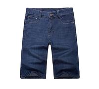 ZYYZDM Men's Short Jeans Summer Loose Straight Denim Stretch Five Pants Denim Shorts Summer Pants