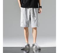 ZYYZDM Men's Workout Running Lightweight Gym Athletic Grey Loose Summer Basketball Casual Shorts