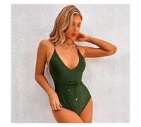 ZYYZDM Mujeres de una Pieza Traje de baño Traje de baño sólido sólido con Tumba Traje de baño natación