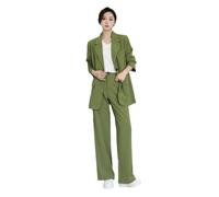 ZYYZDM Mujeres Pantalones de Invierno de otoño Sets for Color Loose Office Lady Two Pieces Traits