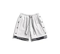 ZYYZDM Side Breasted Shorts Men Summer Holiday Two Loose Casual Five Split Pants Boys Sweatpants
