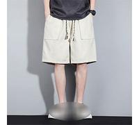 ZYYZDM Summer Beige Shorts Men's Gym Athletic Shorts Loose Sweatpants Trendy Casual Basketball Shorts