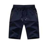 ZYYZDM Summer Cotton Elastic Waist Jogger Casual Beach Male Board Shorts Mens Clothing